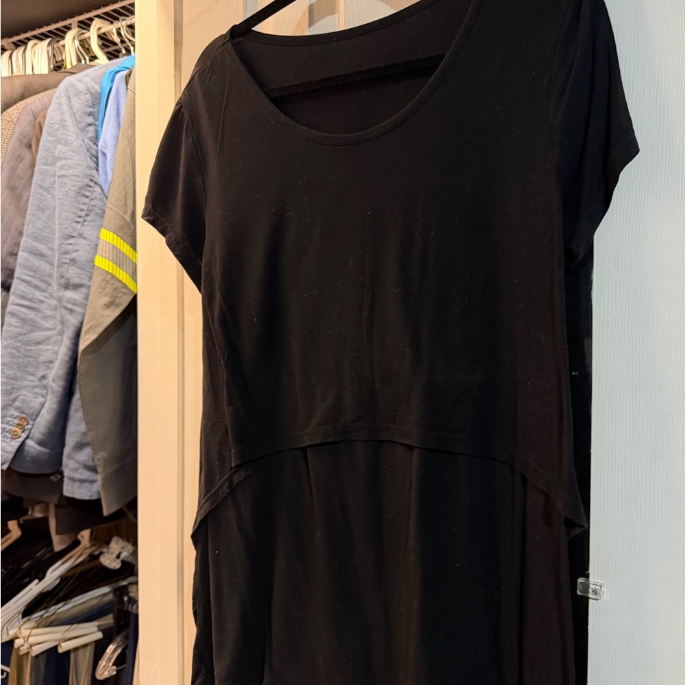 Latched Mama Black Nursing Short Sleeve Tee